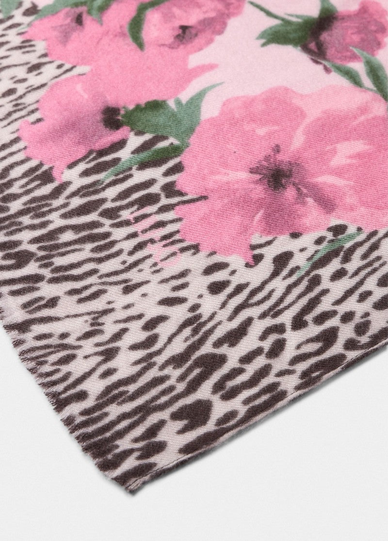 Foulard pour femme imprimé animalier et floral Liu jo