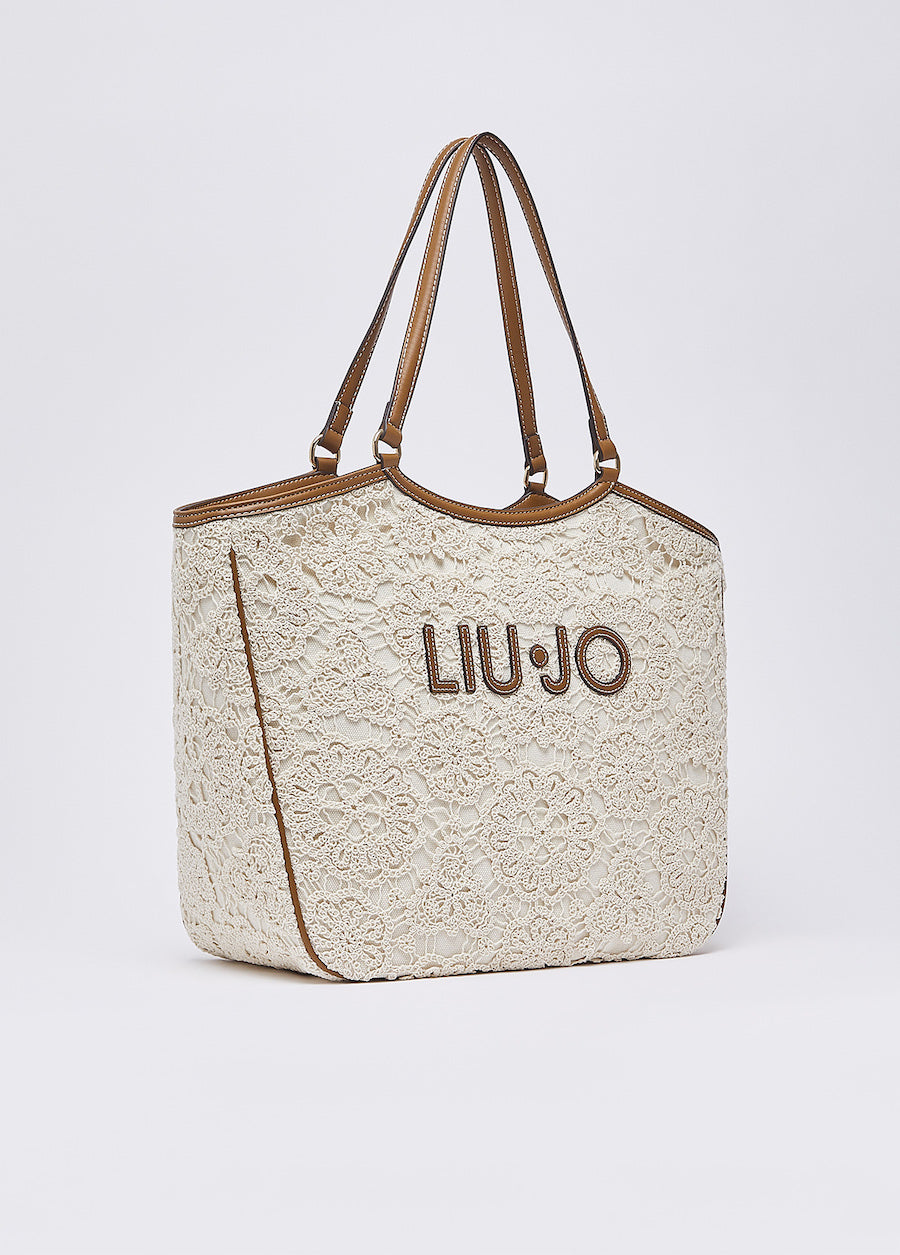Grand sac fourre tout en dentelle LIu Jo