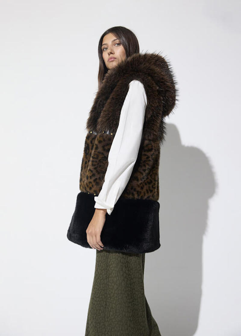 Veste sans manches animalier Lola Casademunt