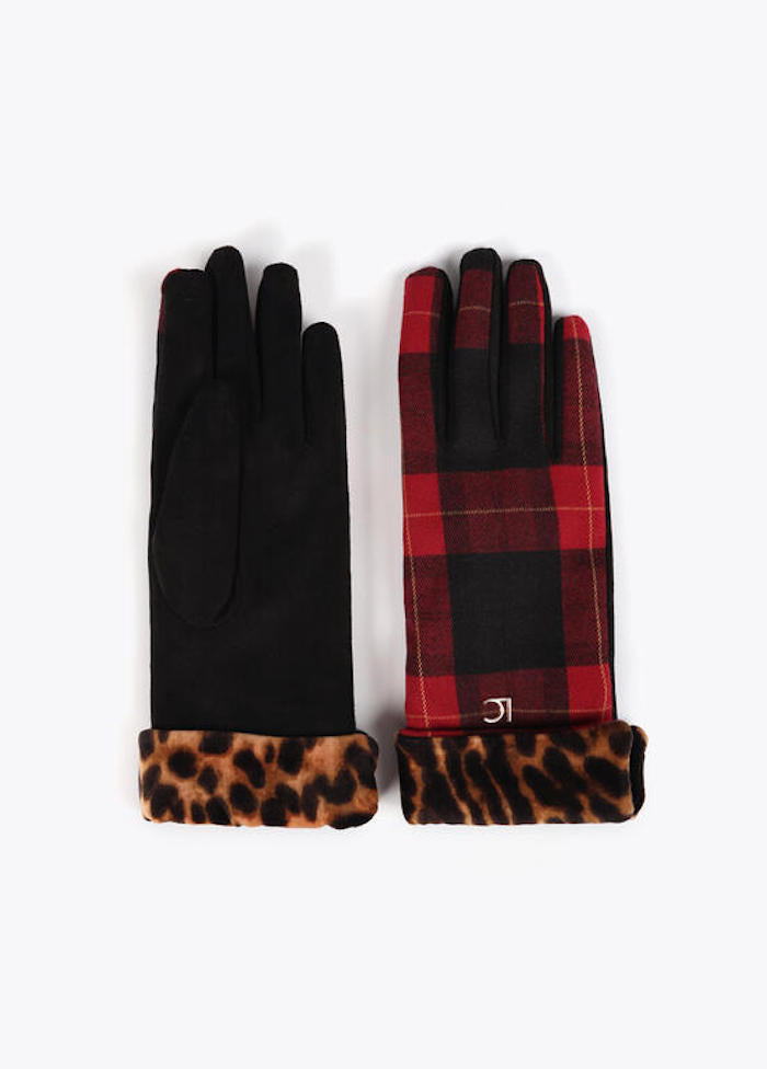 Gant en tartan rouge Lola Casademunt LF2507040