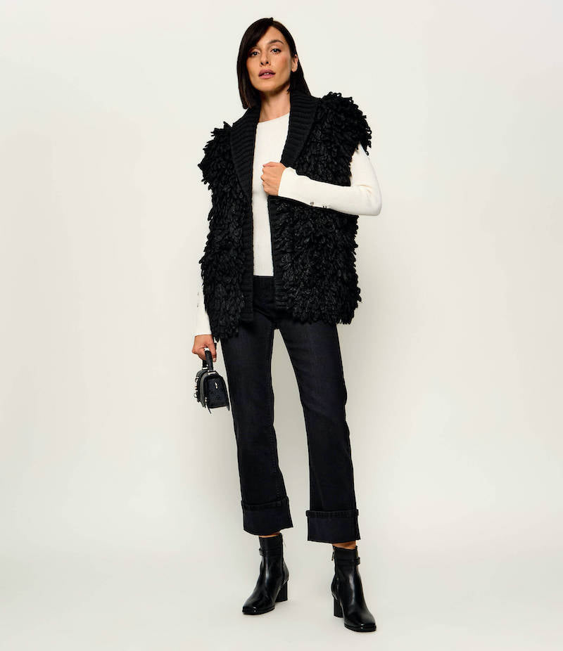 Gilet en maille frangé Liu Jo