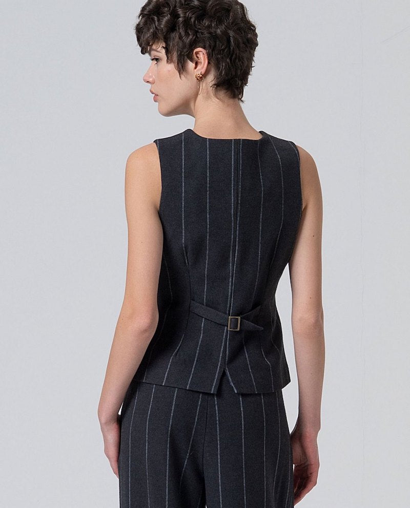 Gilet femme sans manche à rayures Surkana