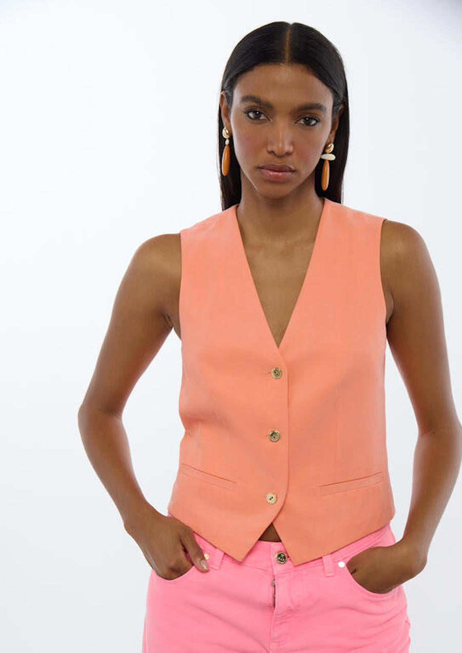 Gilet sans manches corail Lola Casademunt
