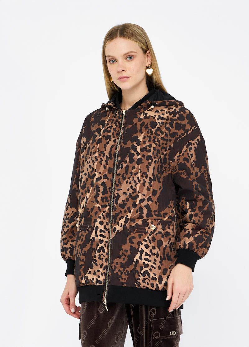 Veste en nylon imprimé animalier Liu Jo