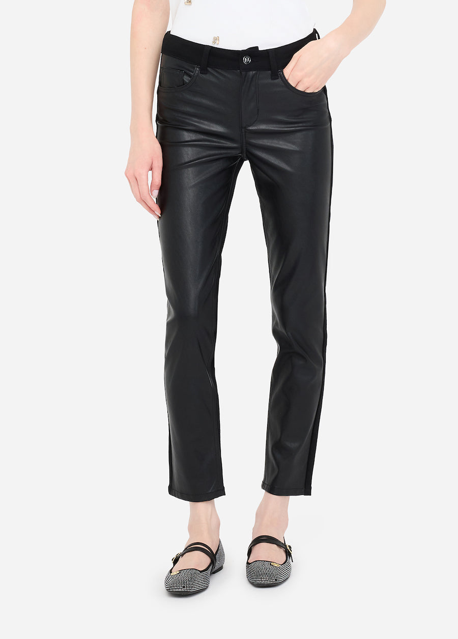 Pantalon femme denim enduit Liu Jo