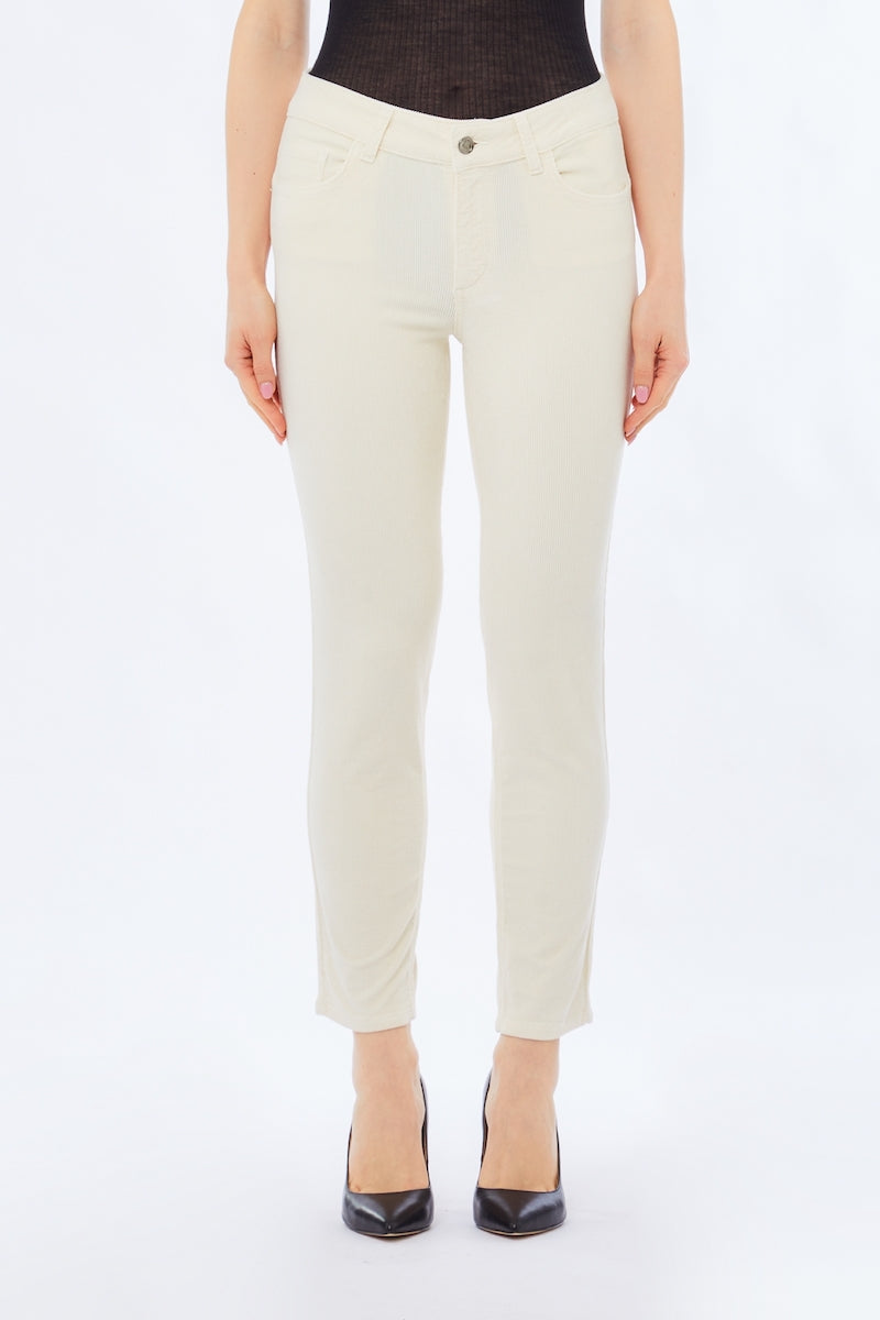 Pantalon slim blanc cassé Liu Jo