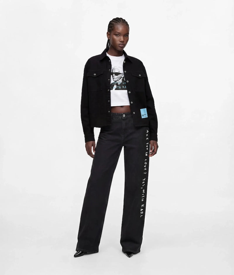 Jean femme large avec message Karl Lagerfeld x Pietro Terzini