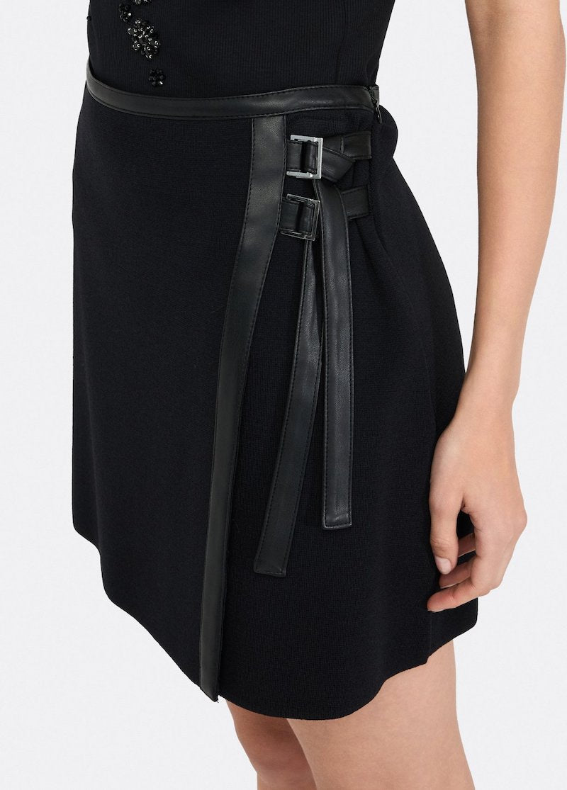 Jupe Liu Jo avec sangles en cuir éco