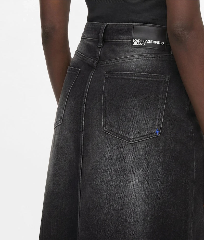 Jupe en jean noir délavé  Lagerfeld