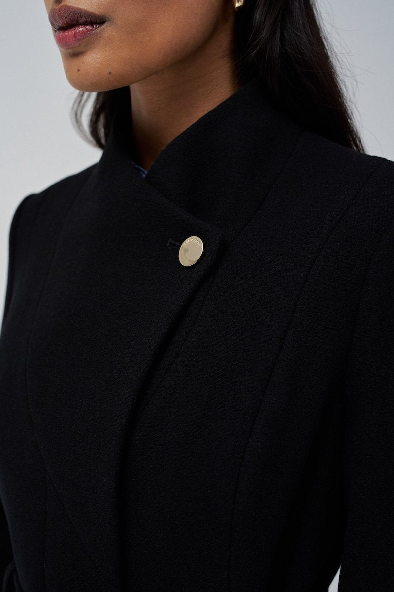 Long manteau femme noir Salsa Jeans