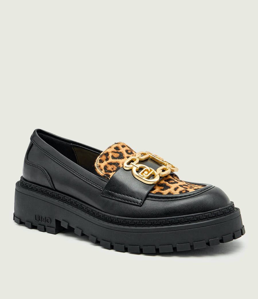 Mocassins avec empiècement animalier Liu Jo