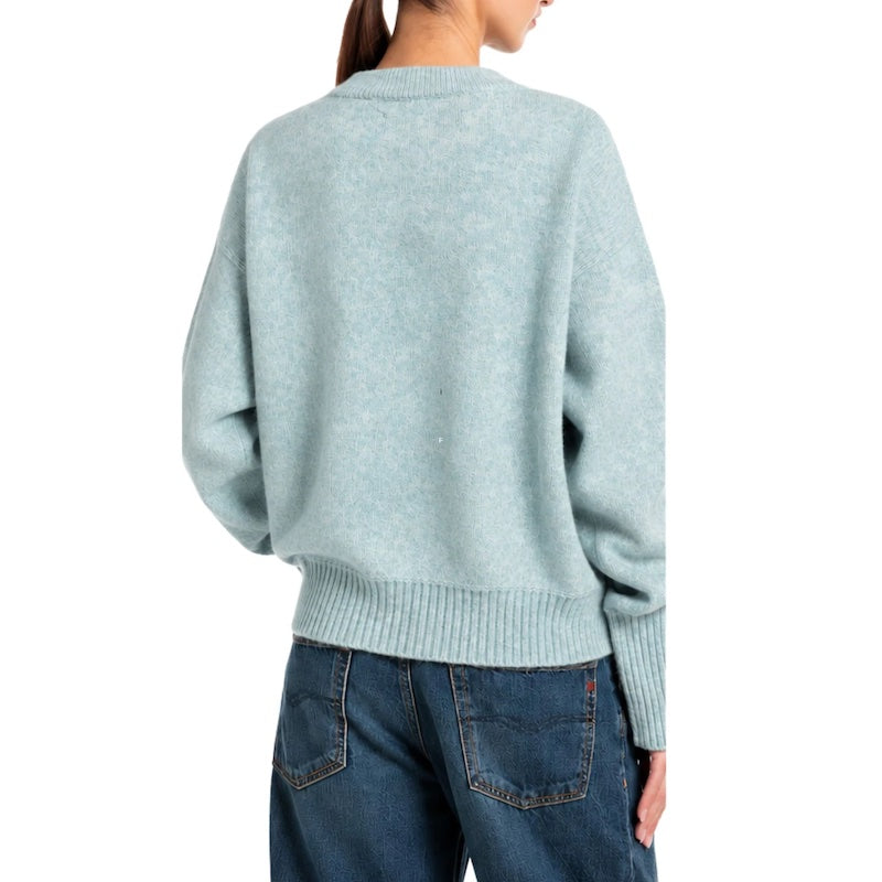Pull femme Replay jeans vert éclatant DK009H