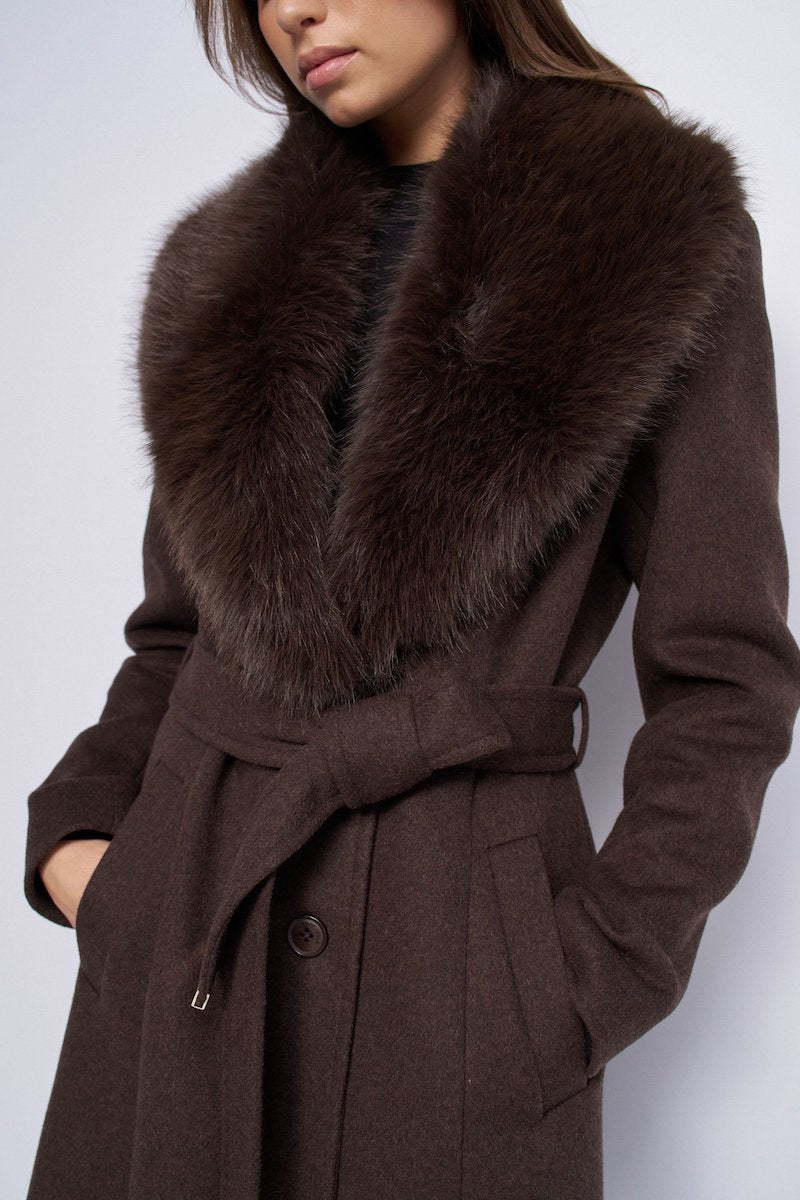 Manteau femme avec fourrure amovible Salsa Jeans