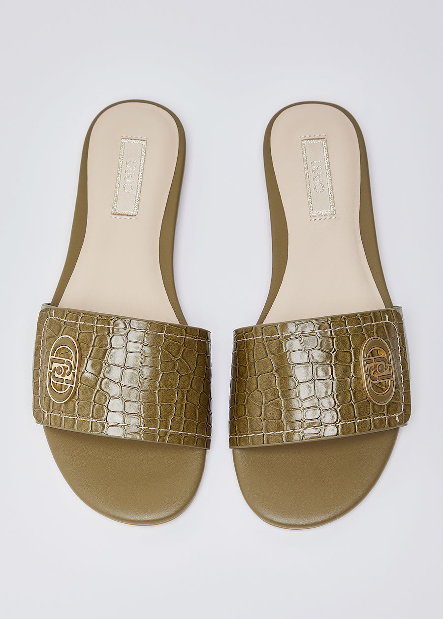Mules femmes imprimé croco Liu Jo