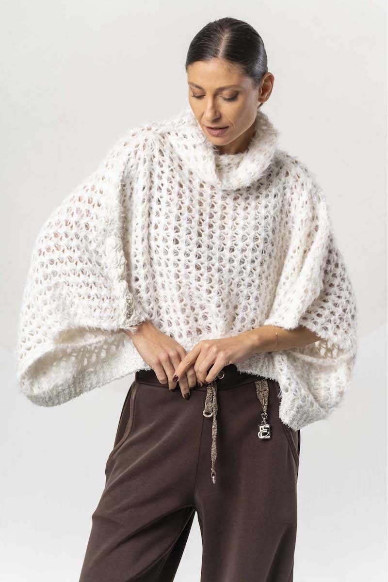 Pull façon poncho Elisa Cavaletti
