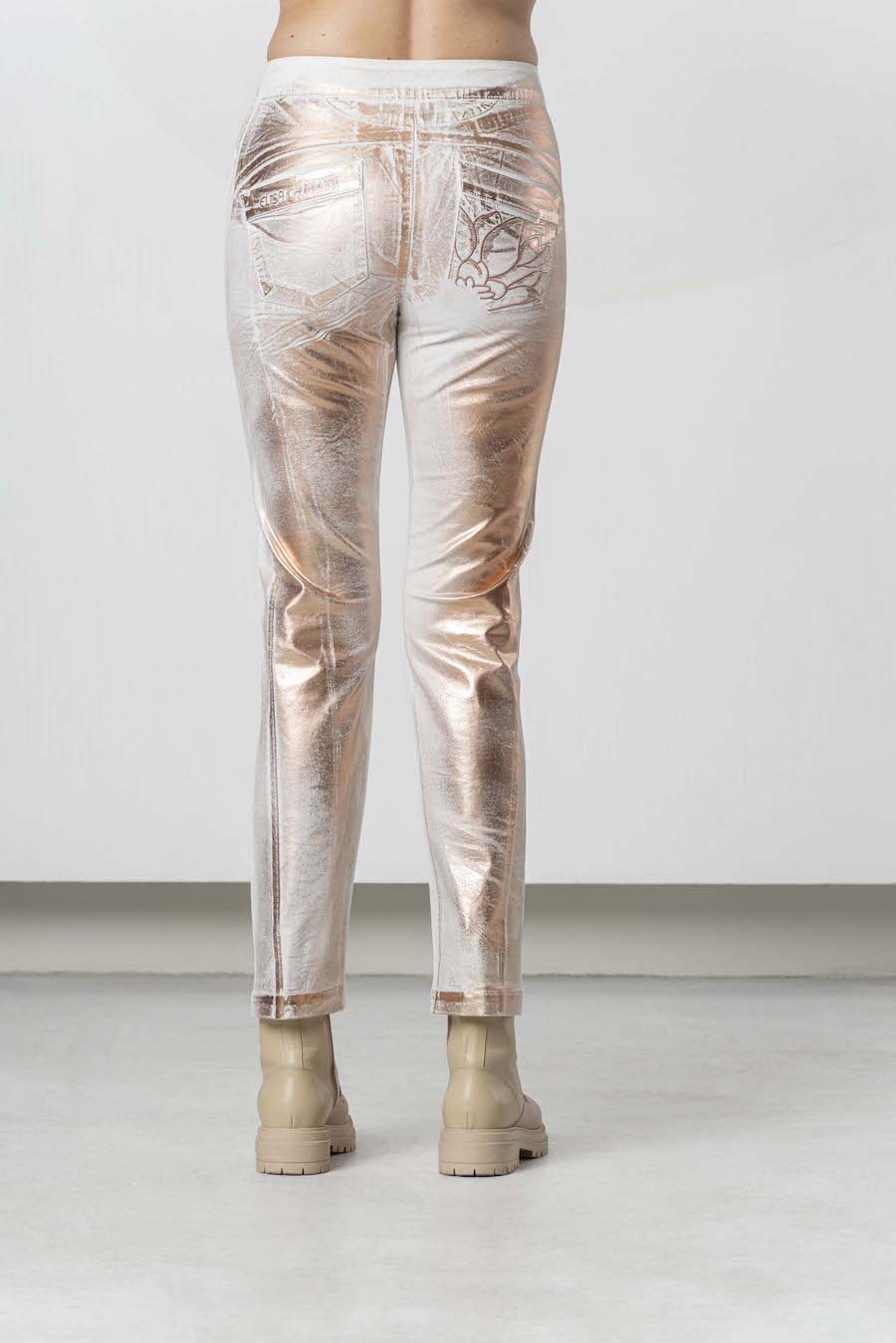 Pantalon Elisa Cavaletti imprimé bronze