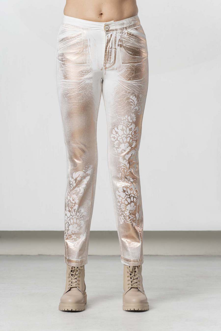 Pantalon Elisa Cavaletti imprimé bronze