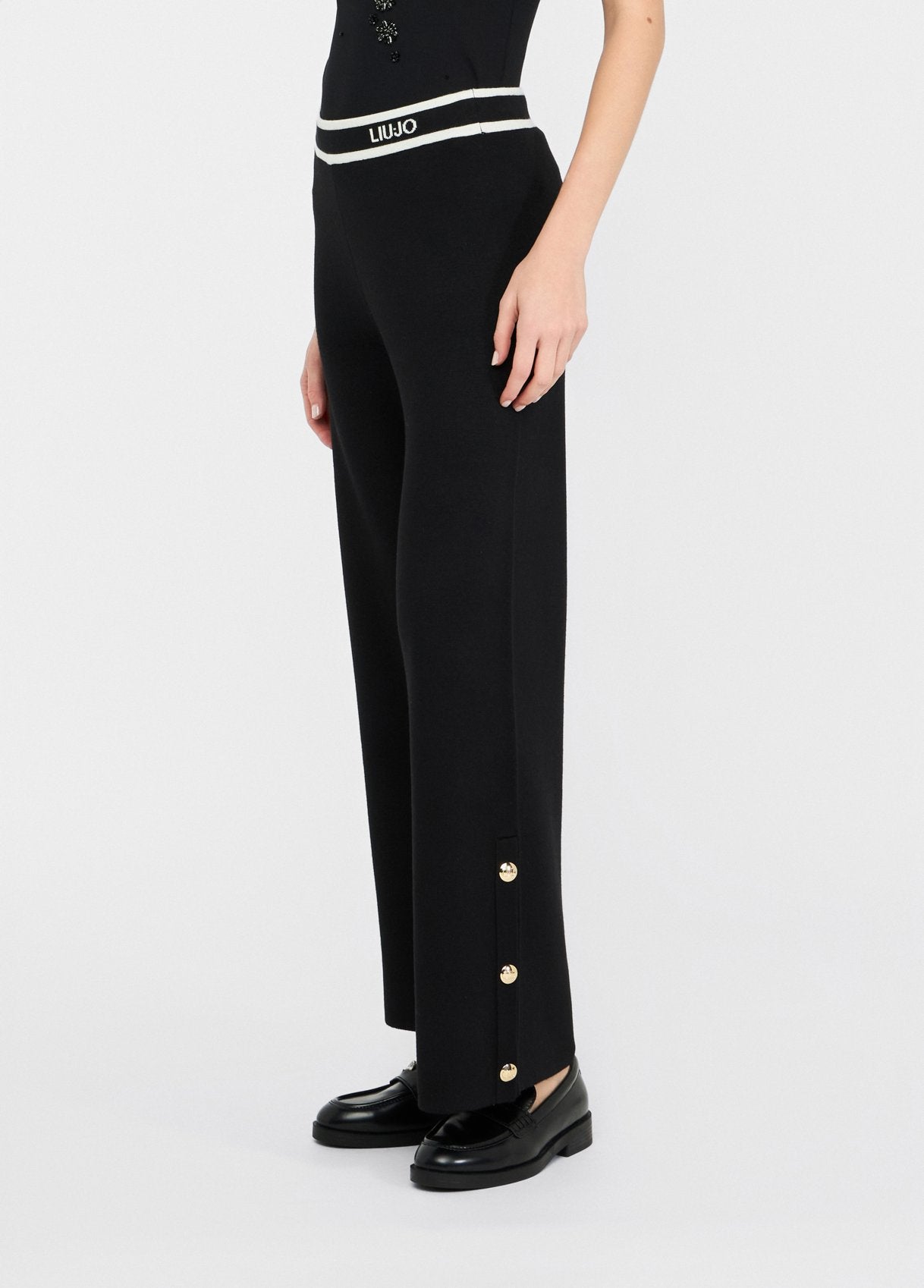 Pantalon évasé en maille Liu Jo
