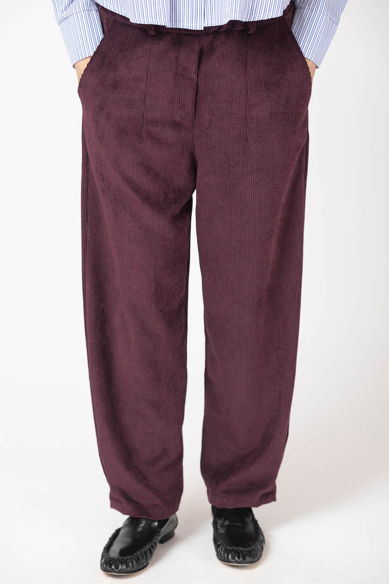 Pantalon velour bordeaux OMER