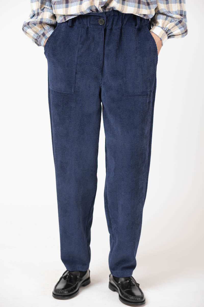 Pantalon en velours bleu OMER