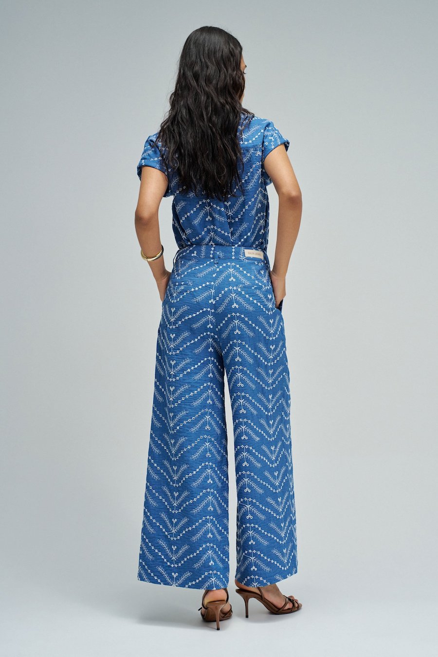 Pantalon chino femme brodé salsa Jeans