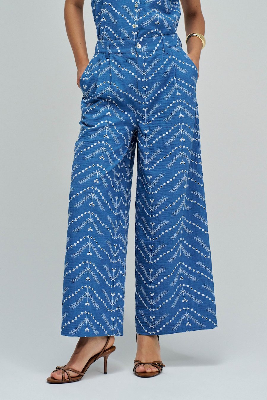 Pantalon chino femme brodé salsa Jeans