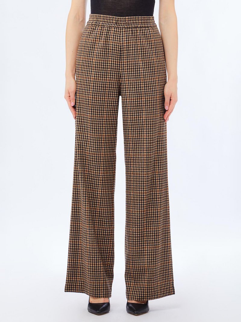 Pantalon large à carreaux Liu Jo