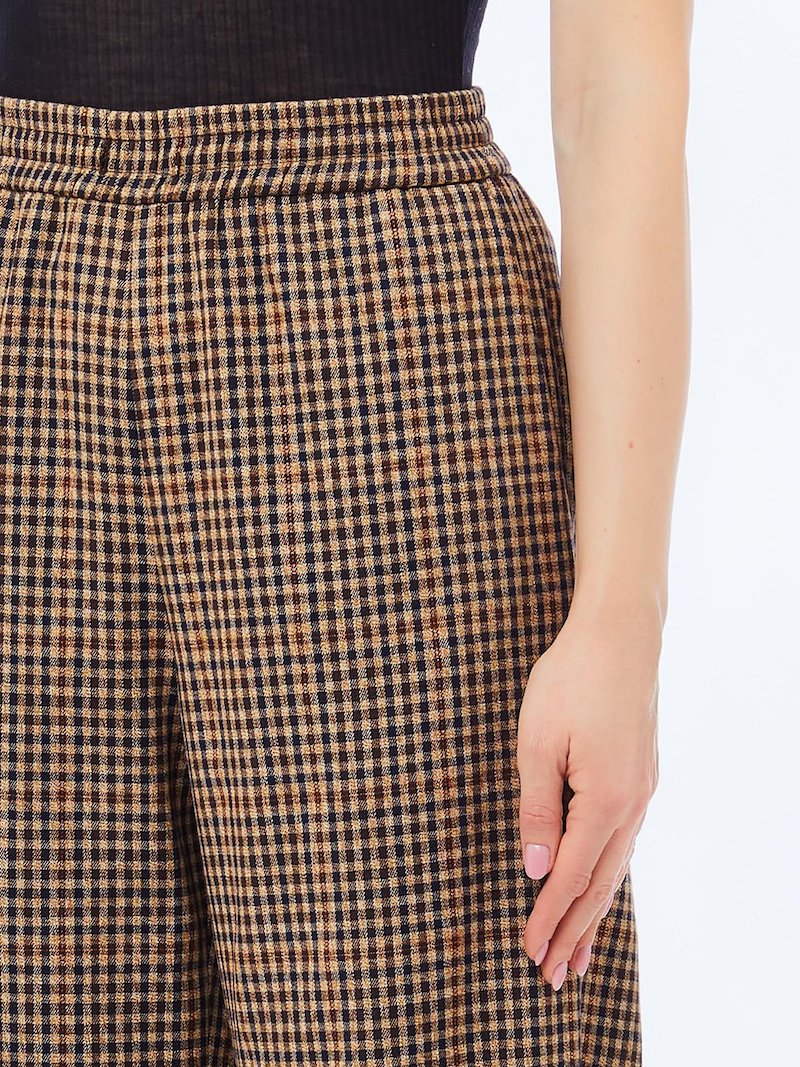 Pantalon large à carreaux Liu Jo