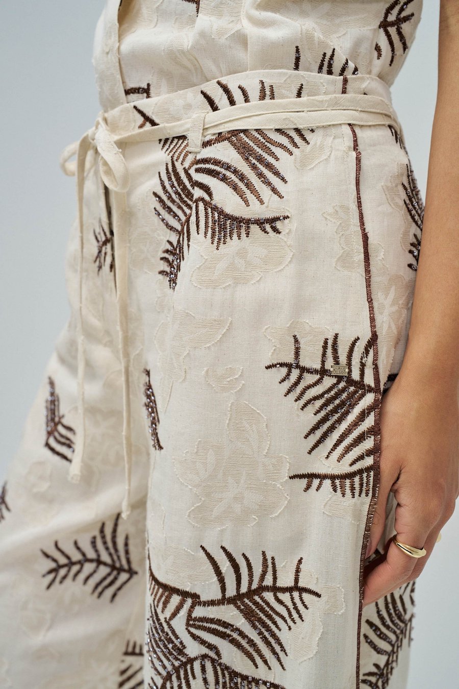 Pantalon à broderies et perles Salsa Jeans