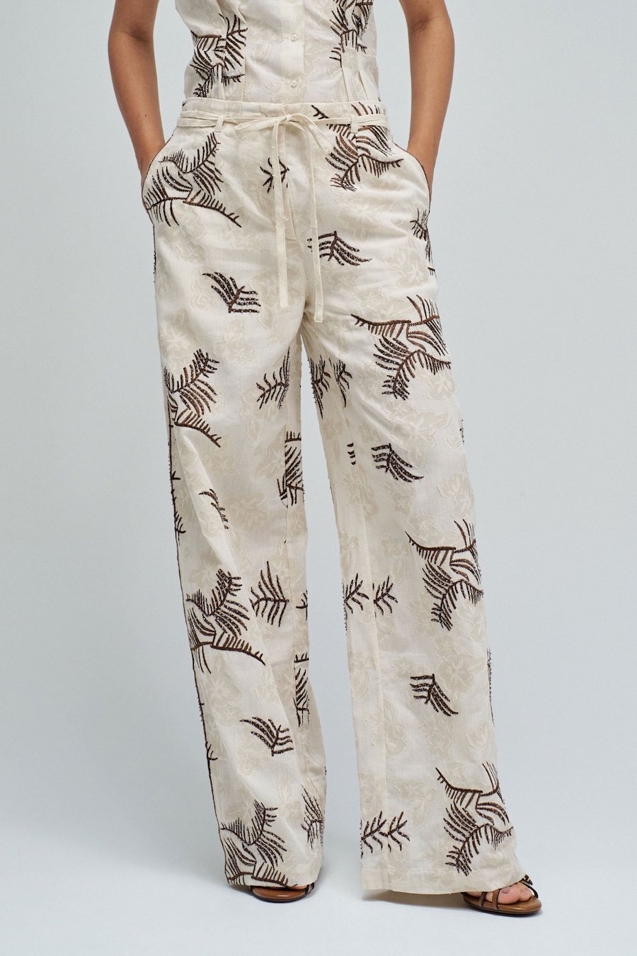 Pantalon à broderies et perles Salsa Jeans