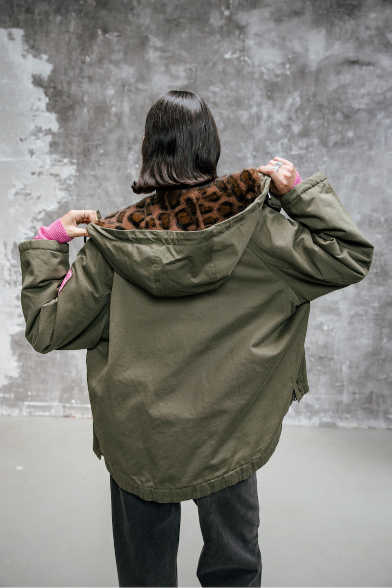 Parka courte kaki Freeman T Porter