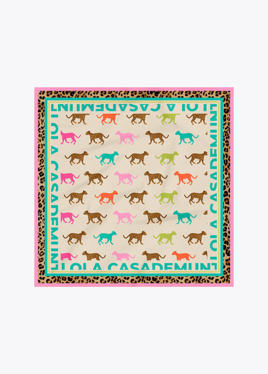 Petit foulard en satin coloré Lola Casademunt