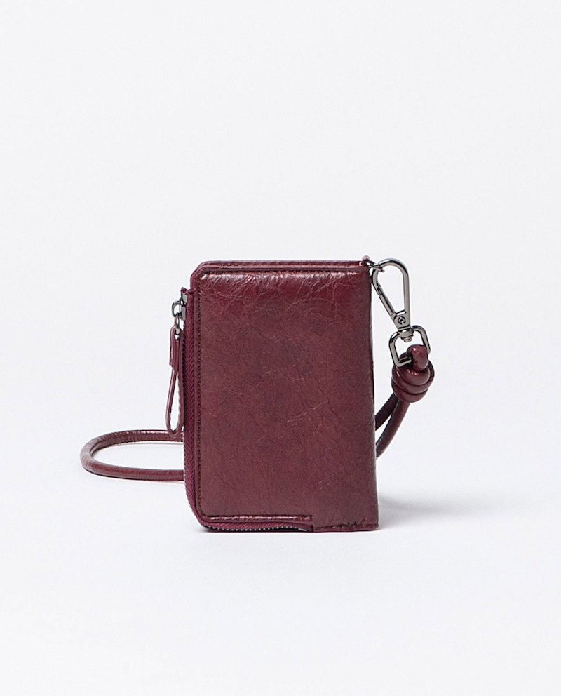 Portefeuille compact bordeaux Surkana