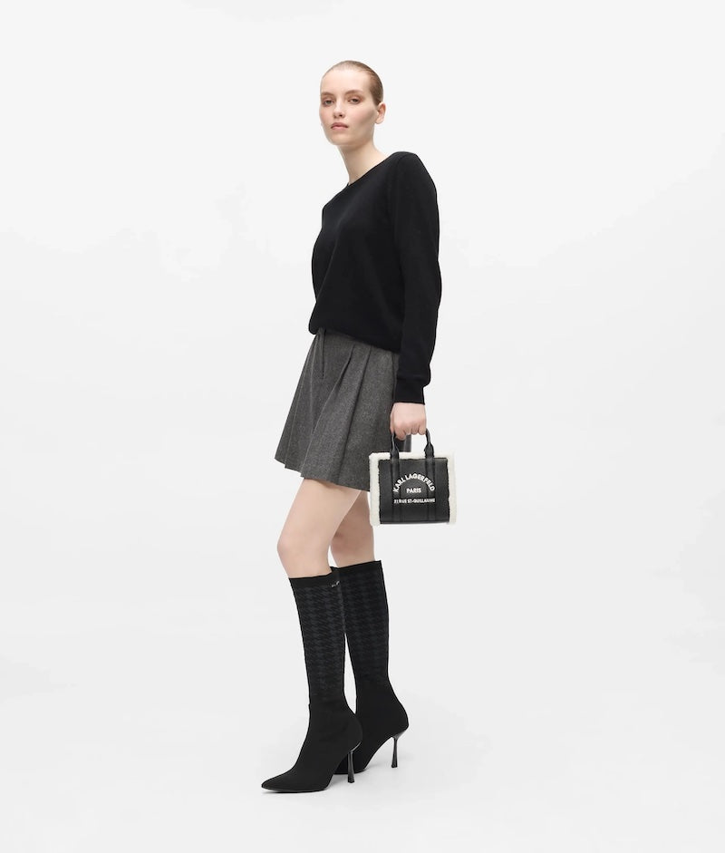 Petit sac à main Karl Lagerfeld cuir éco et effet peau de mouton