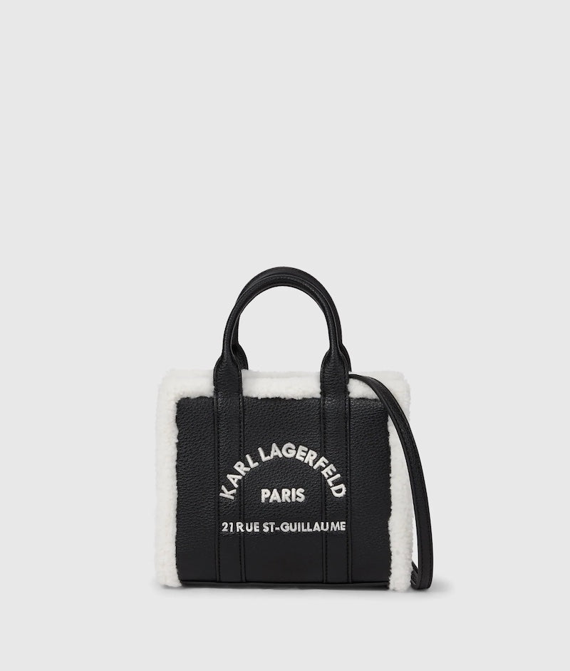 Petit sac à main Karl Lagerfeld cuir éco et effet peau de mouton