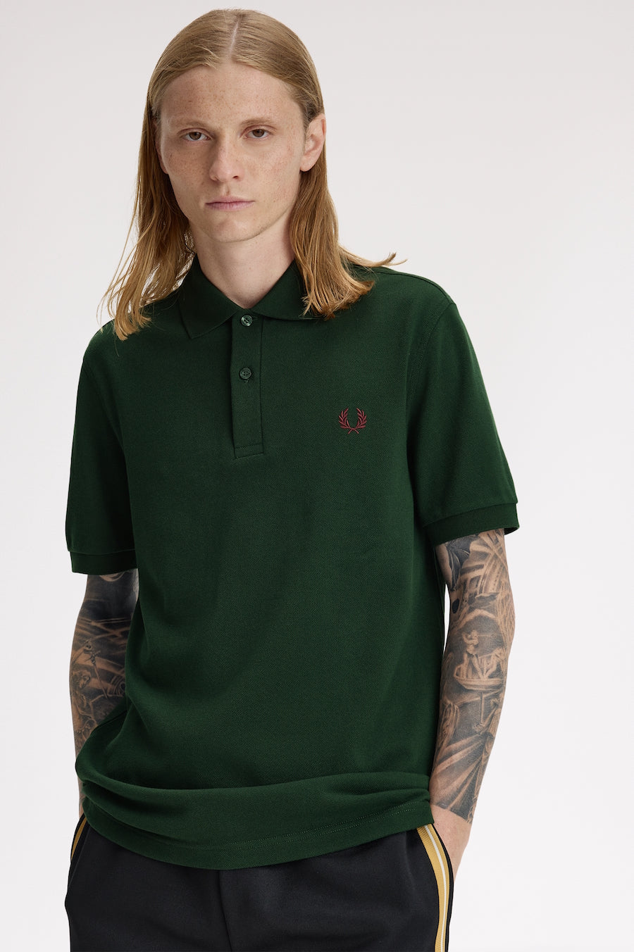 Polo Fred Perry M6000 15B vert foncé