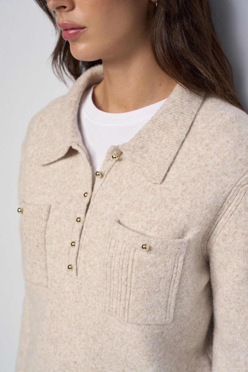 Polo femme en maille de chez Salsa Jeans