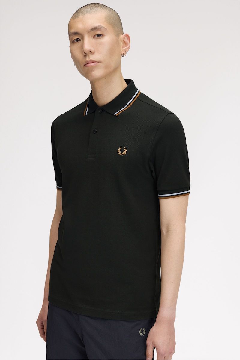 Polo piqué Fred Perry en vert foncé