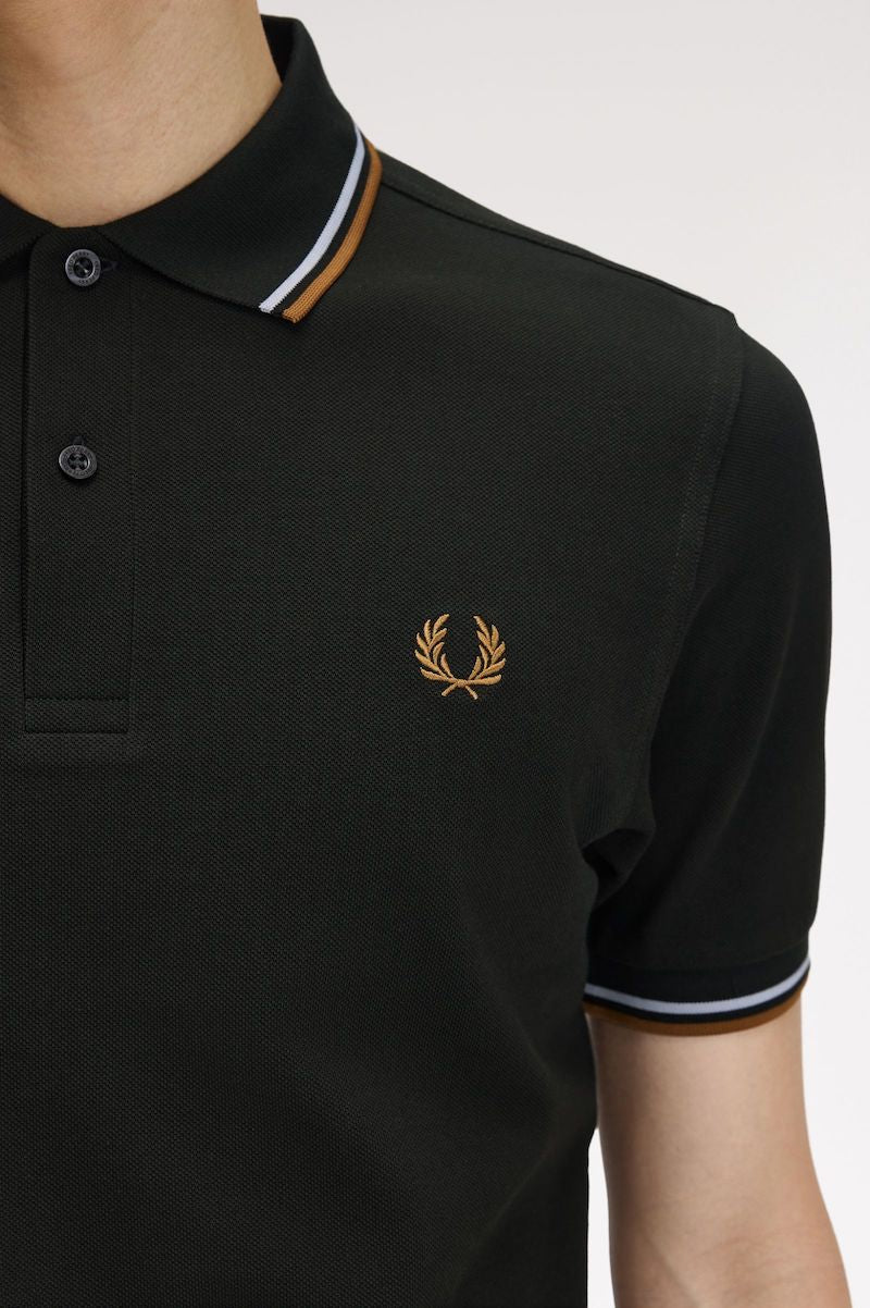 Polo piqué Fred Perry en vert foncé