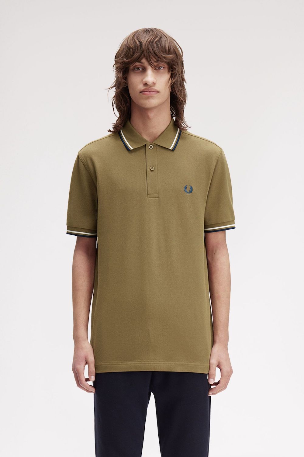 Polo homme Fred Perry colorie pierre