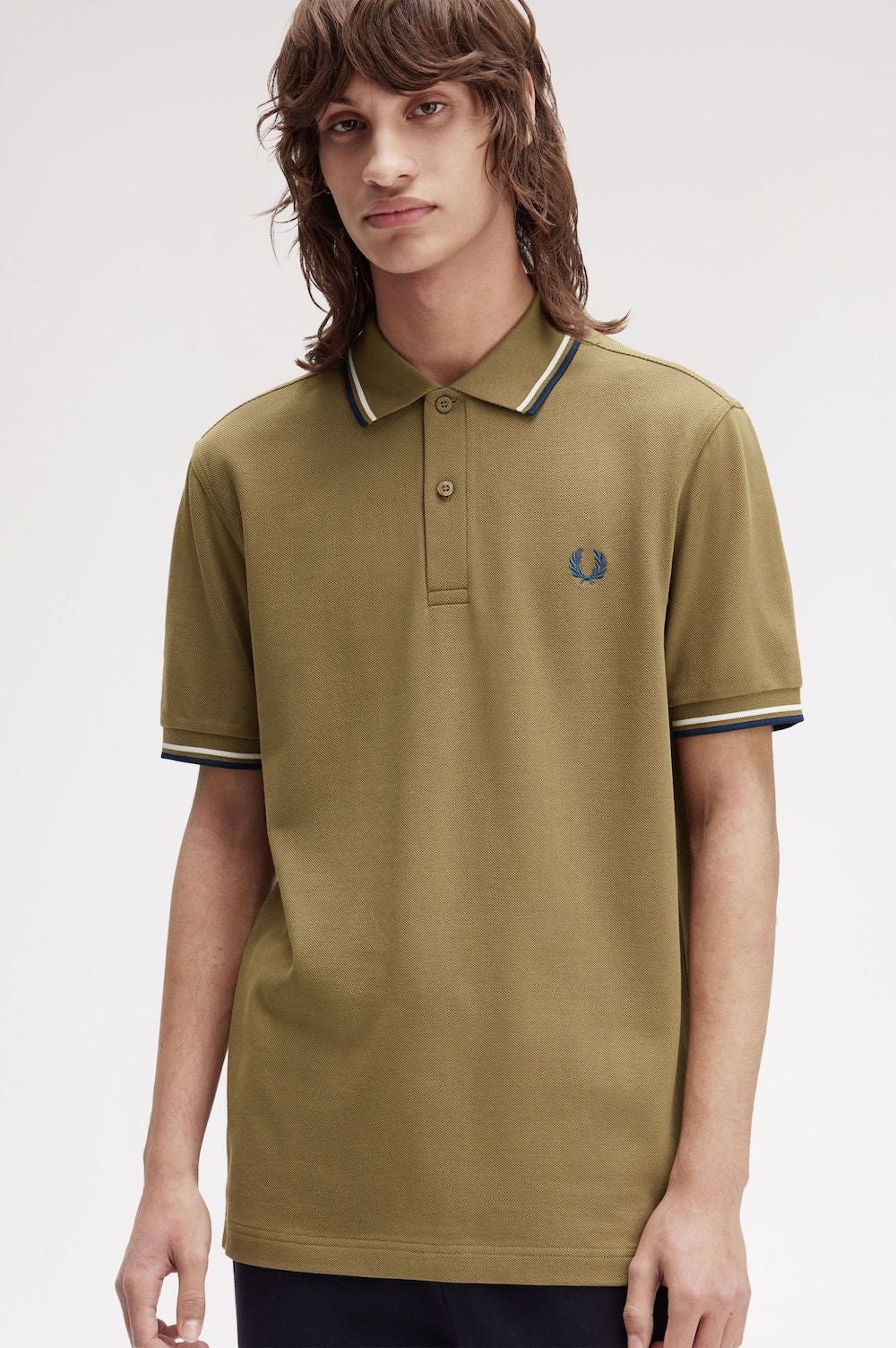 Polo homme Fred Perry colorie pierre