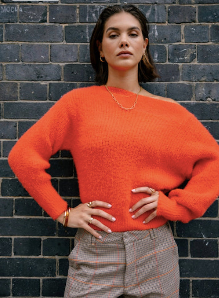 Pull col bateau Freeman T Porter mandarine