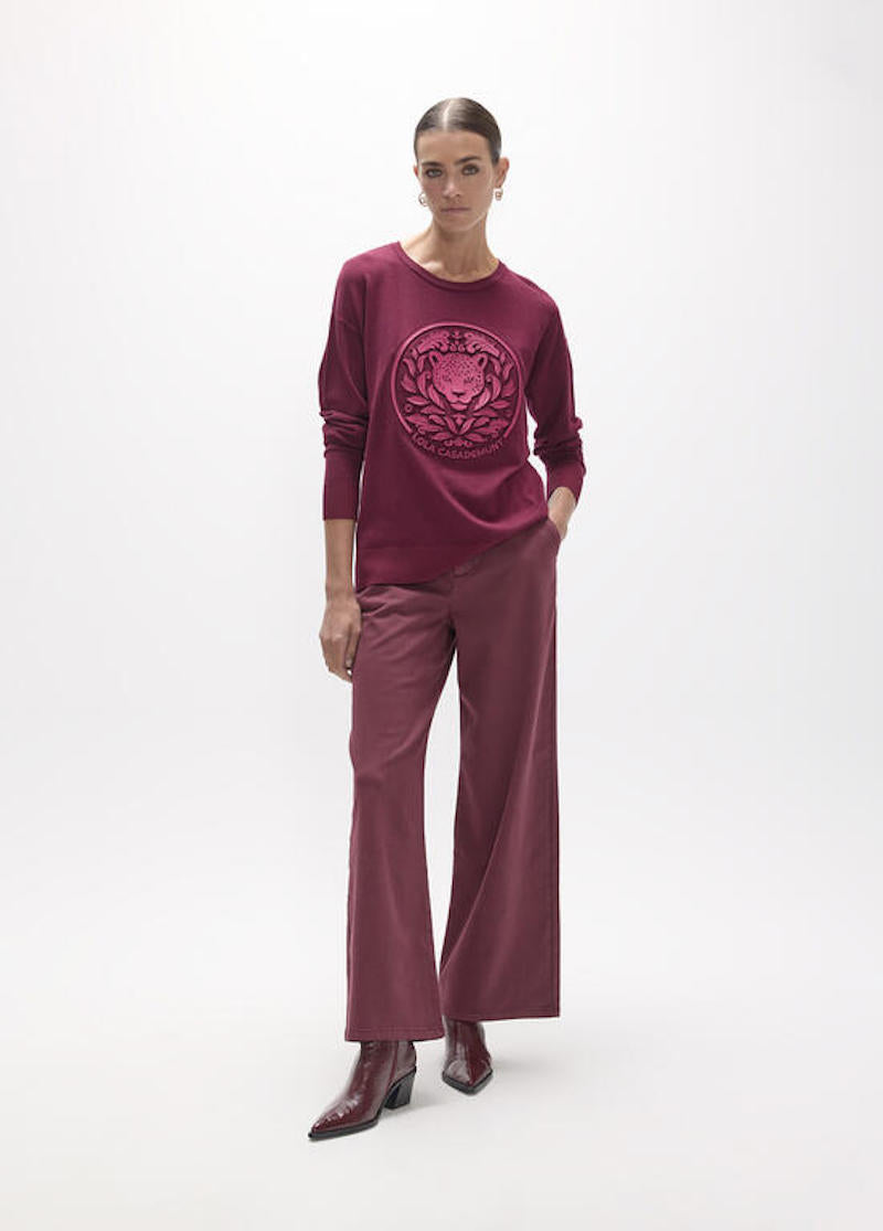 Pull femme bordeaux Lola Casademunt