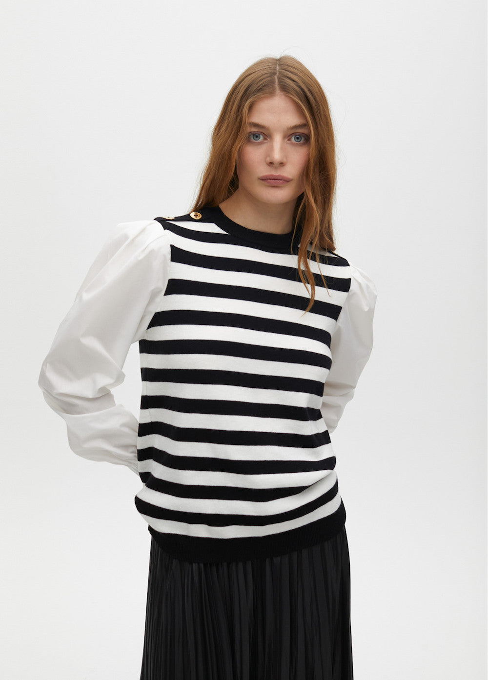 Pull avec manches en popeline Lola Casademunt