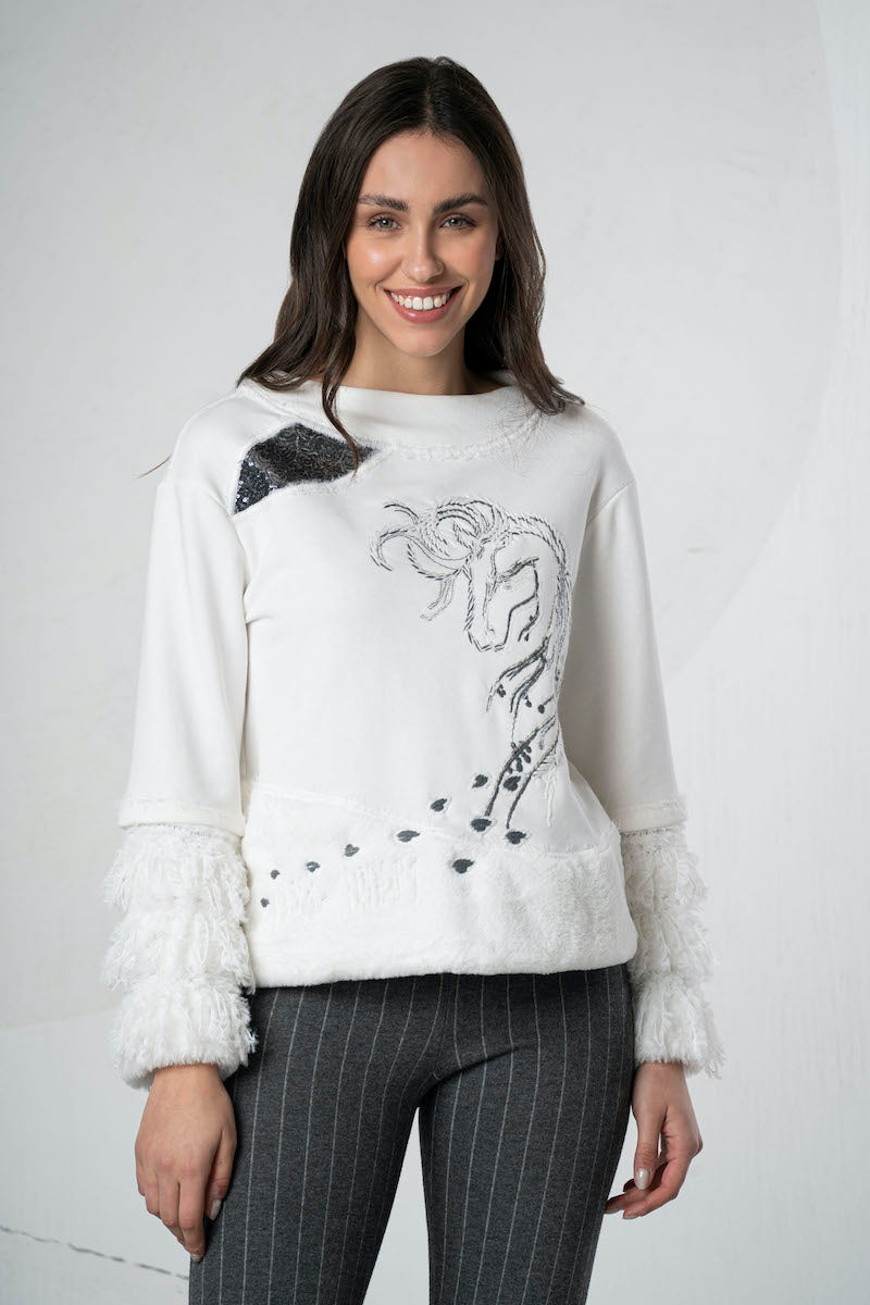 Pull blanc Elisa Cavaletti ELW255517205_