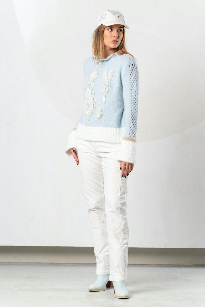 Pull bleu ultra doux Elisa Cavaletti