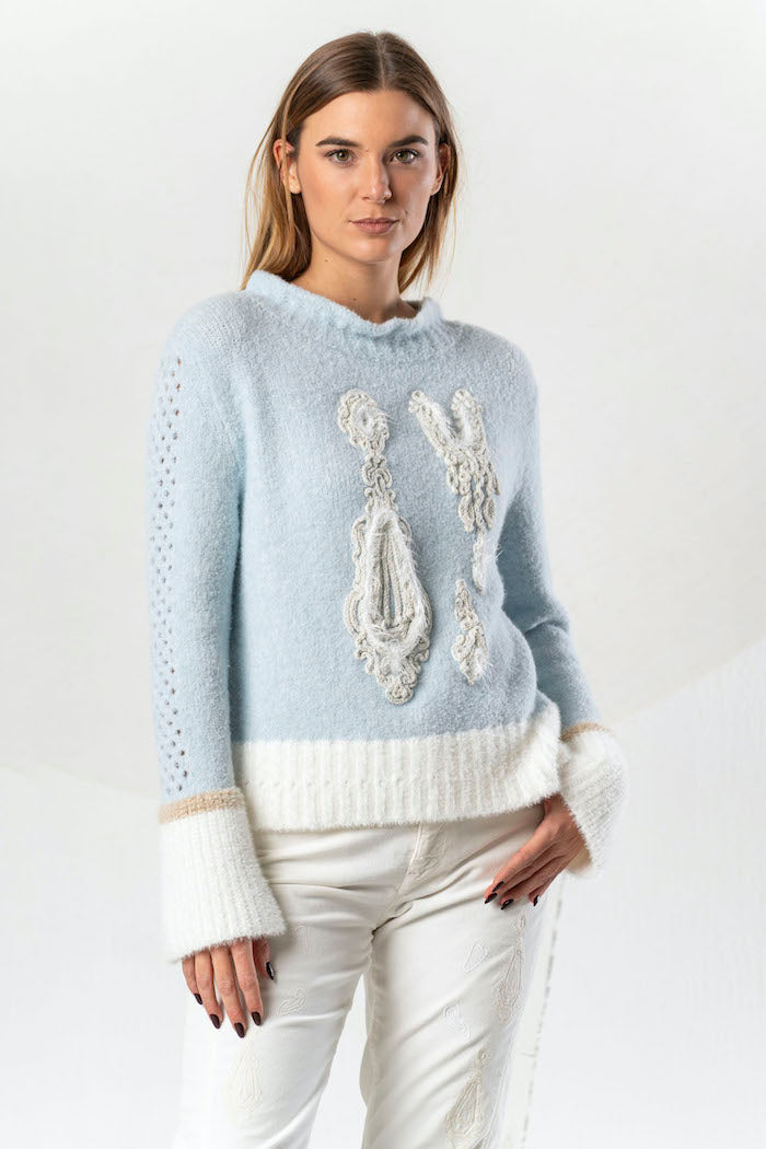 Pull bleu ultra doux Elisa Cavaletti