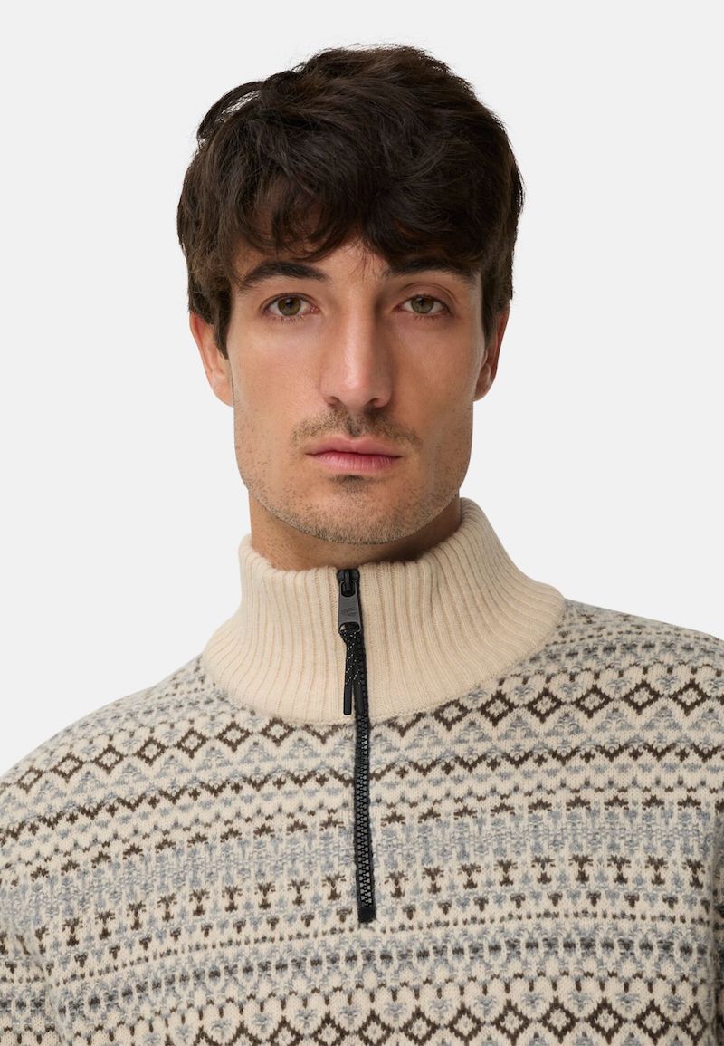 Pull col cheminé camel Active