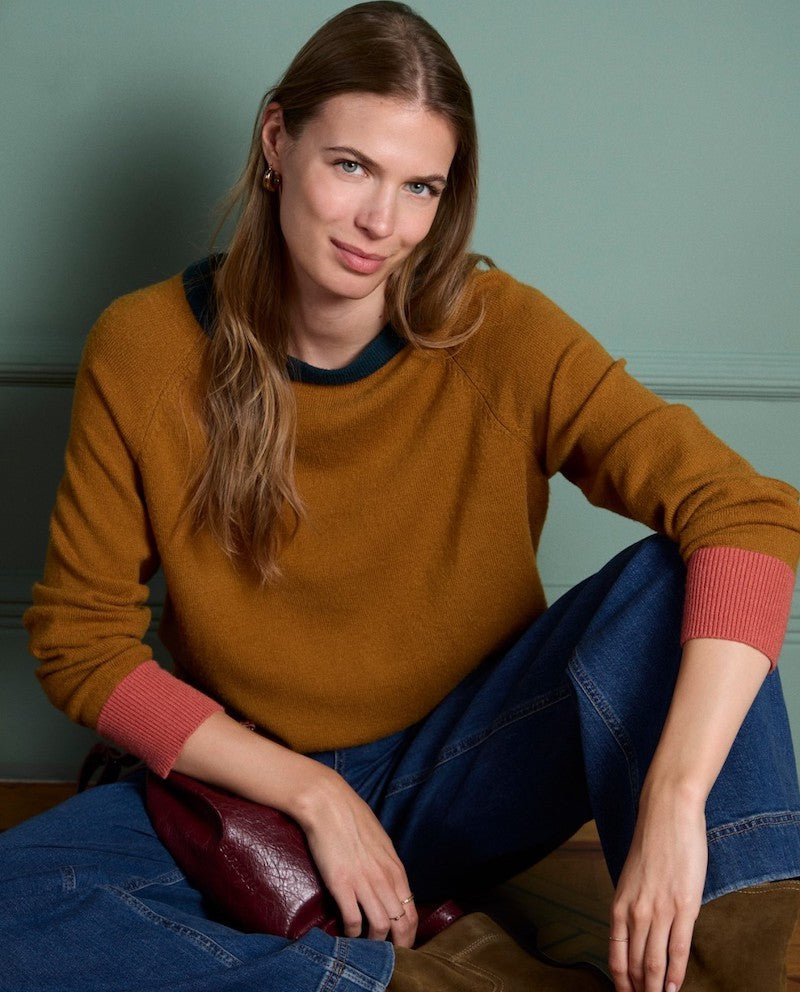 Pull en maille contrasté Surkana