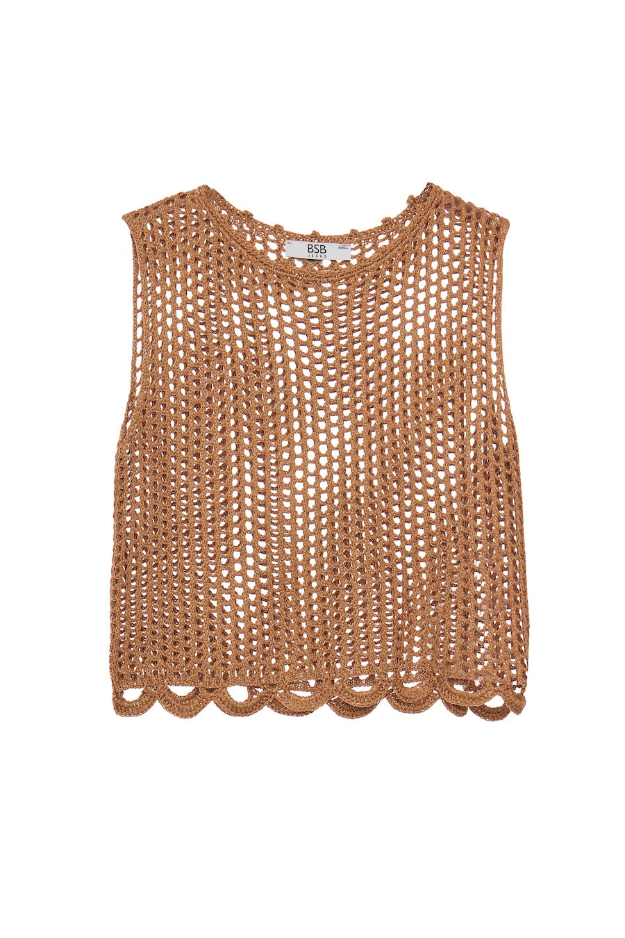 Pull en maille crochet BSB colorie café